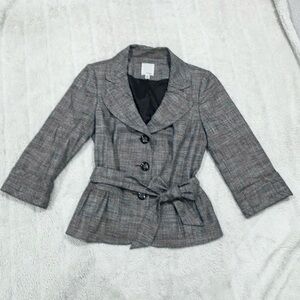 Gray Quarter Sleeve Blazer